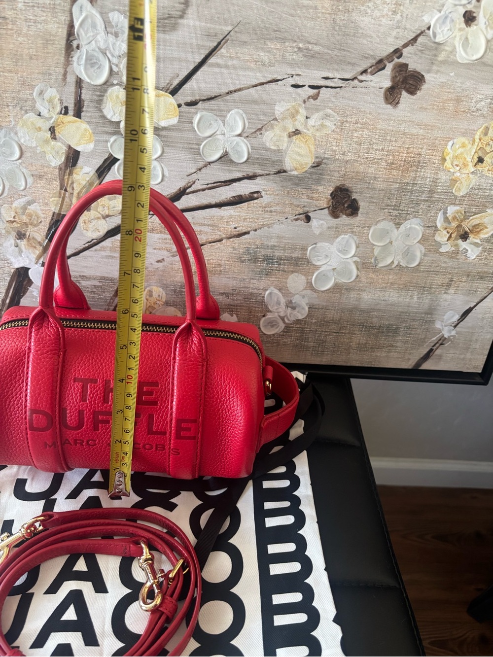 Marc Jacobs Red The Duffle Small Leather Mini Bag - Picture 11 of 12